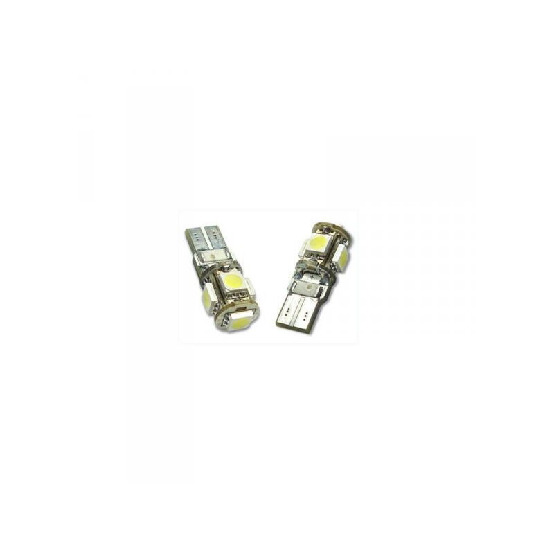 foto del prodotto lampada led canbus t10 w5w 5 smd bianco no errore 12v luci di posizione con resistenza