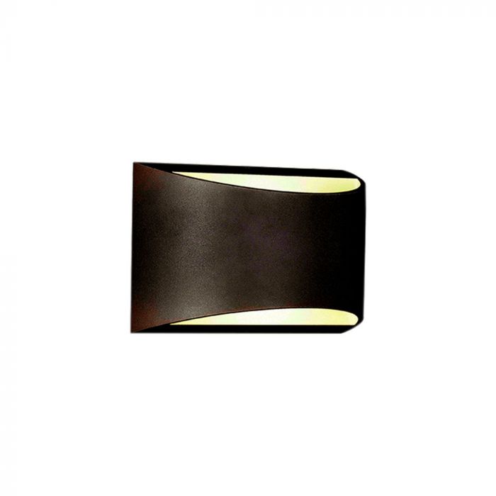 foto del prodotto lampada led chip bridgelux da muro 10w doppio fascio luminoso colore nero 4000k ip54