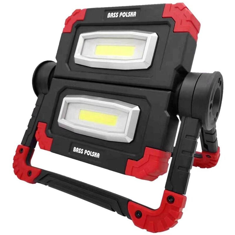 foto del prodotto lampada led cob doppia, ricaricabile e pieghevole