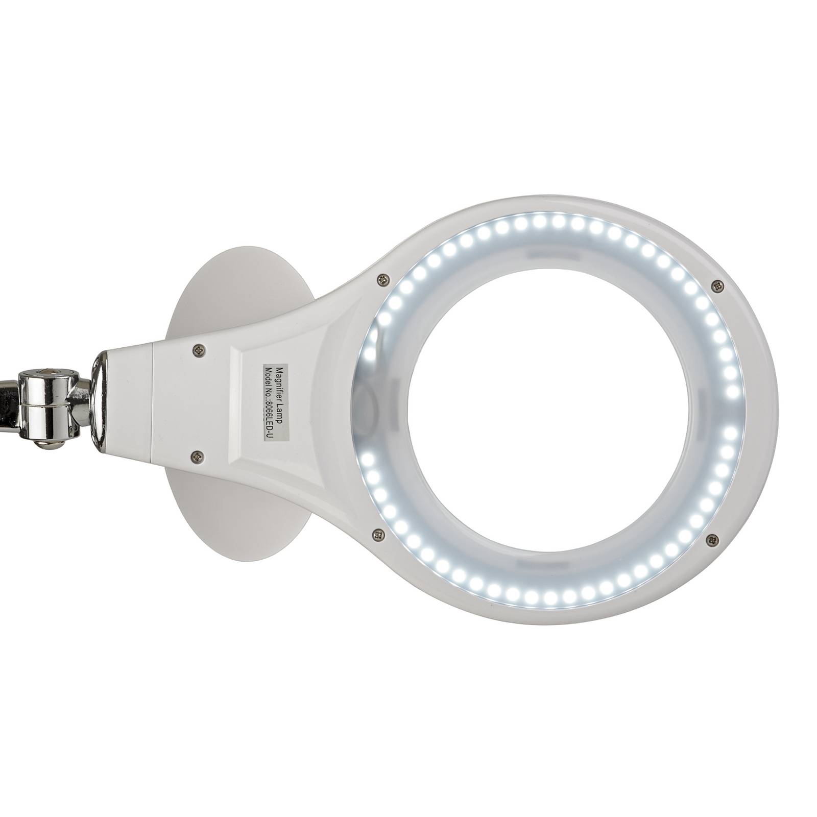 foto del prodotto lampada led con lente d ingrandimento maulmakro, bianca, altezza 50 cm
