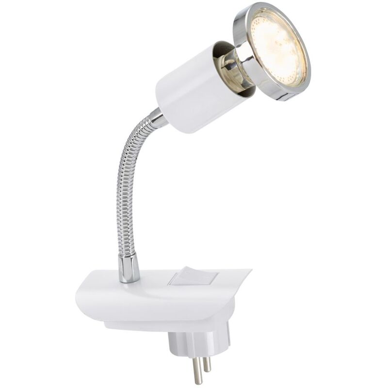 foto del prodotto lampada led con spina, bianca, 1xled gu10 3w