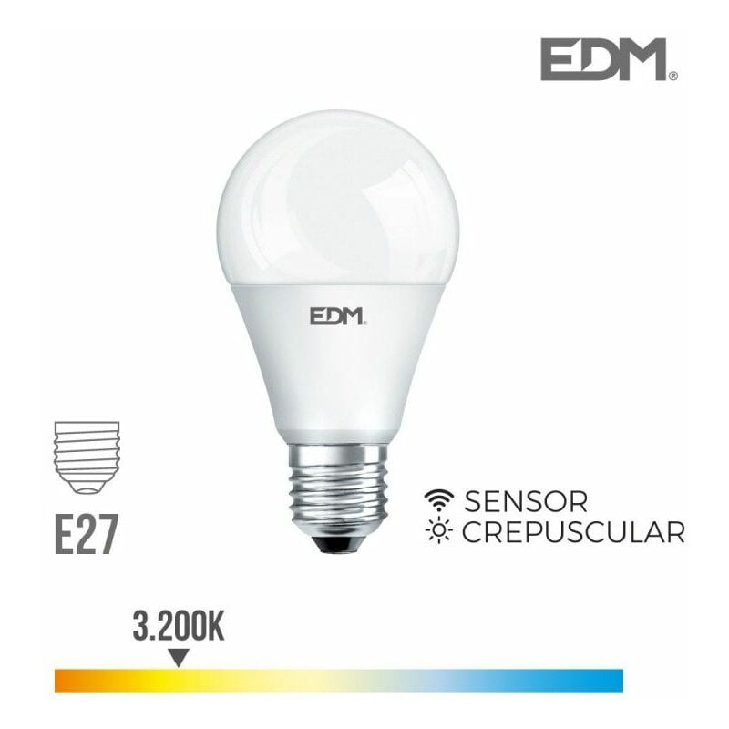 foto del prodotto lampada led crepuscolare e27 10 10w 9 930lmfralatn 3200kfralatn luce calda edm