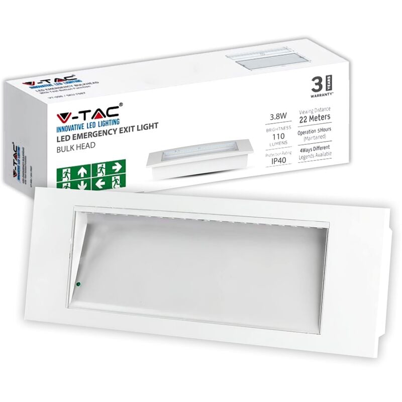 foto del prodotto lampada led d emergenza 3,8w plafoniera led da incasso per sicurezza ed emergenza con batteria 25000 mah montaggio semplice a parete ip20