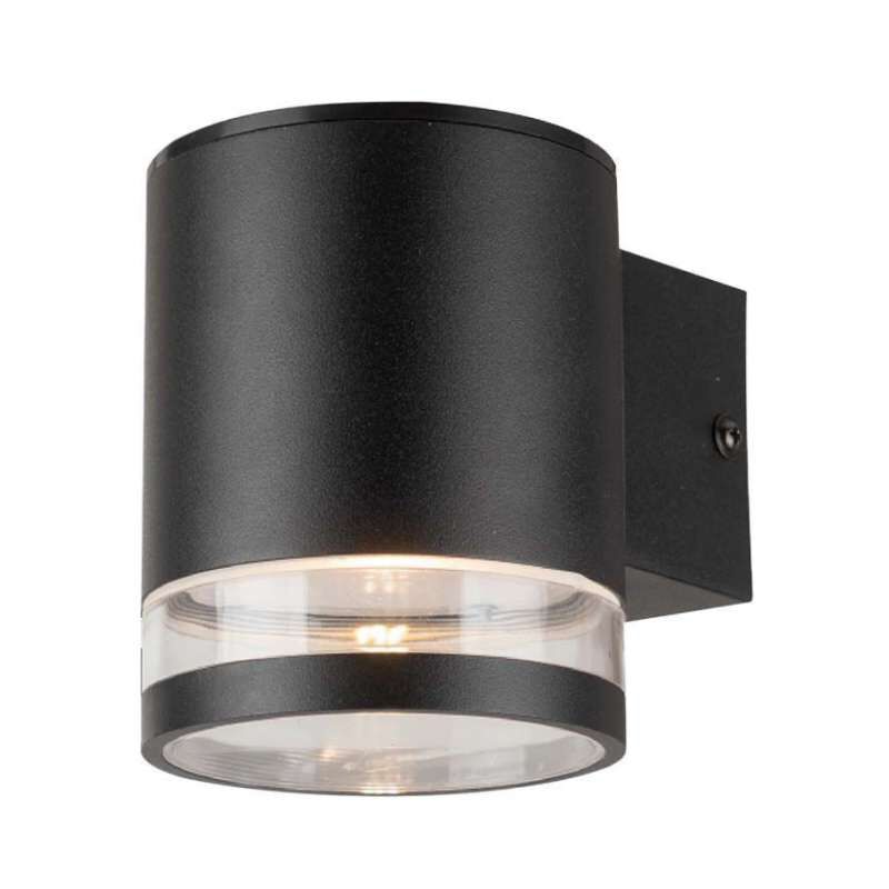 foto del prodotto lampada led da giardino cilindrica con pannello solare e sensore di movimento a microonde 1w corpo nero 12190112.5mm 3000k ip44 v tac