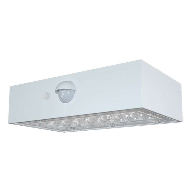 foto del prodotto lampada led da muro 3w con pannello solare e sensore pir colore bianco 3000 4000k ip65 v tac