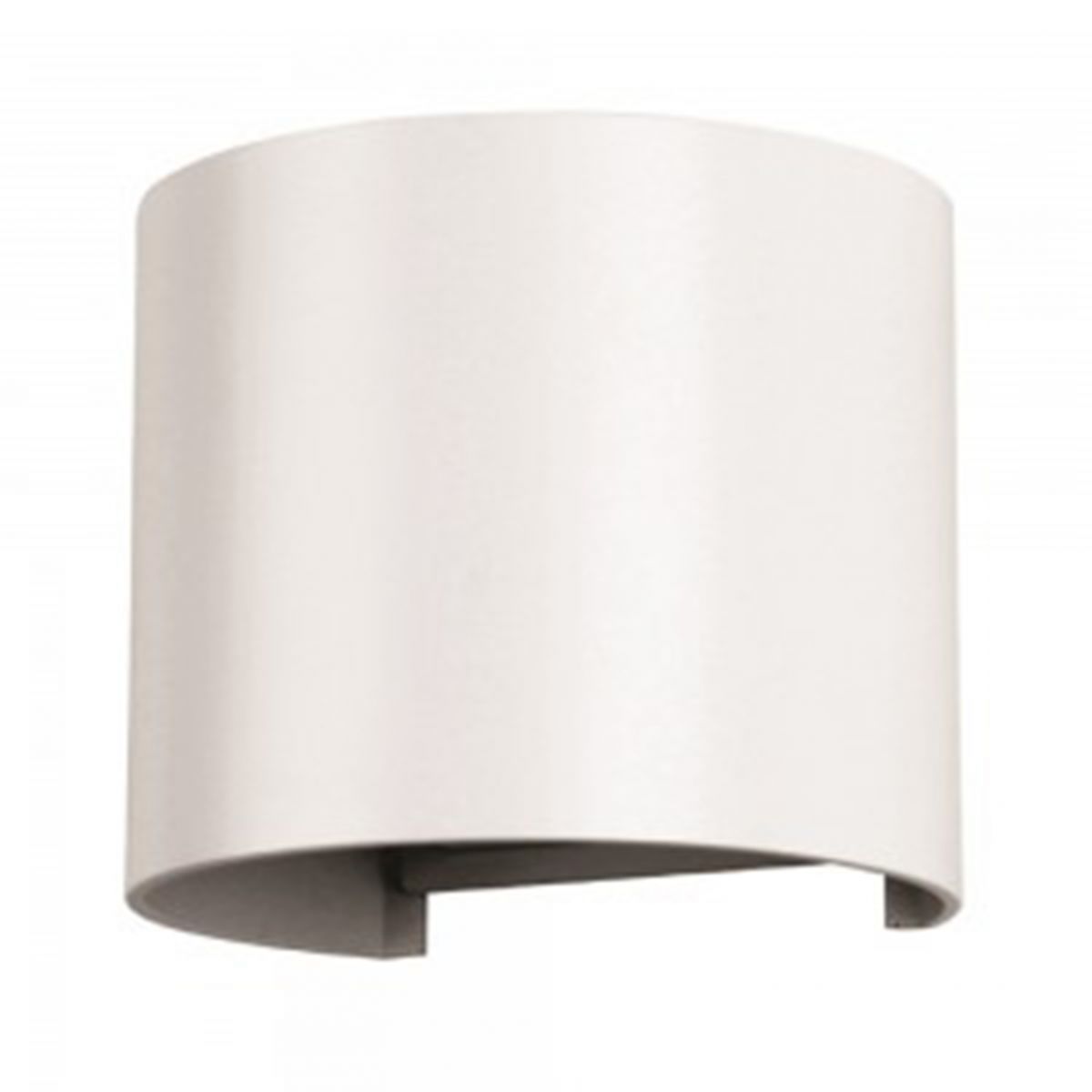 foto del prodotto lampada led da muro arrotondata doppio led cob 6w colore bianco satinato fascio luminoso regolabile 4000k ip65