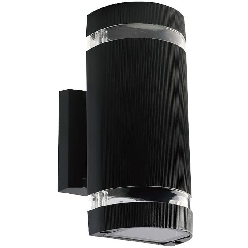 foto del prodotto lampada led da muro con portalampada 2xe27 doppio fascio luminoso rotonda ip44 v tac