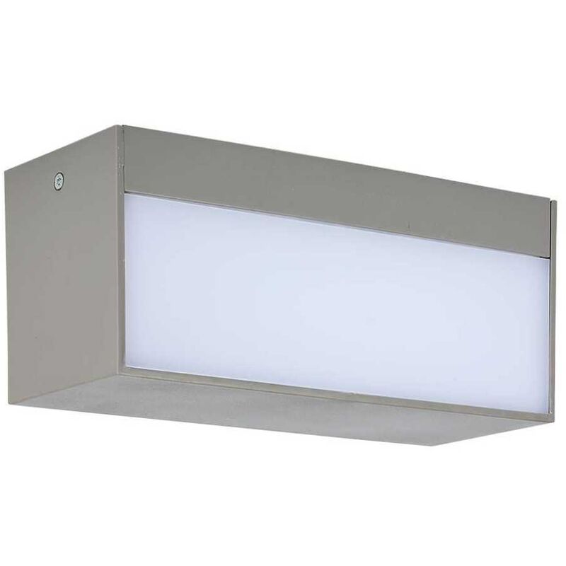 foto del prodotto lampada led da muro rettangolare 12w doppio fascio grigio bianco freddo ip65 v tac