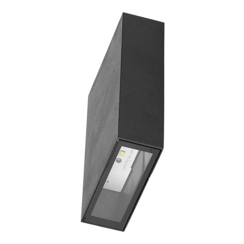 foto del prodotto lampada led da muro rettangolare 4w colore nero 6500k ip65 v tac