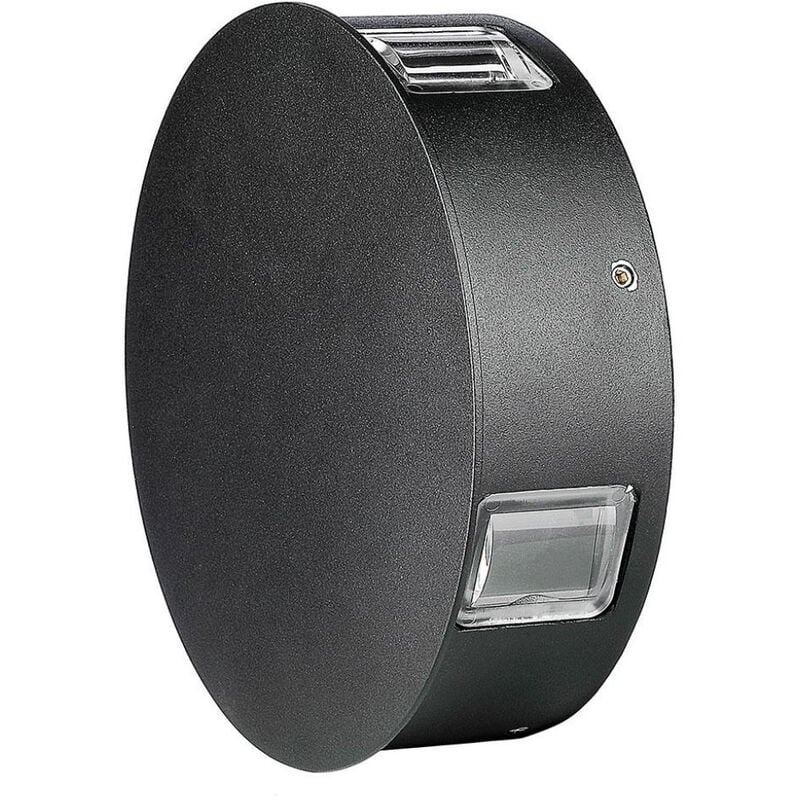 foto del prodotto lampada led da muro rotondo 3w 140lm w colore nero bianco caldo ip65 v tac