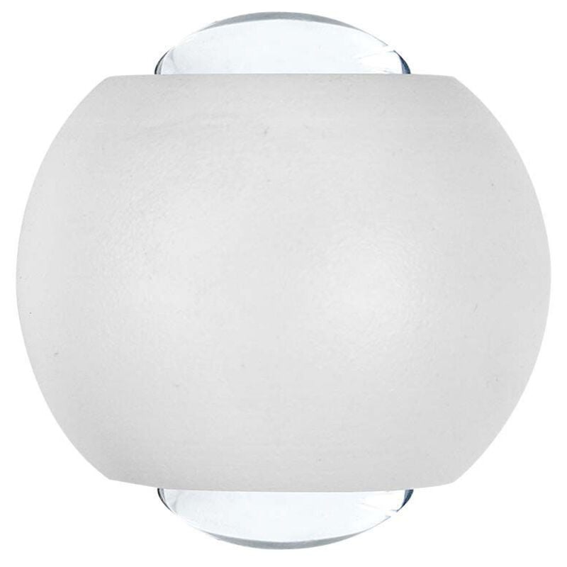 foto del prodotto lampada led da muro sferica 2w doppio fascio luminoso colore bianco bianco caldo ip54 v tac