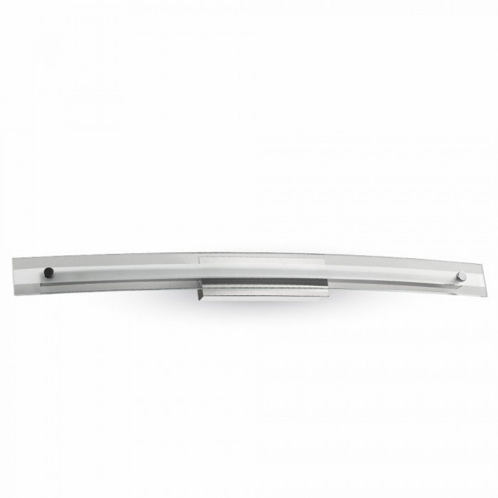 foto del prodotto lampada led da specchio 18w colore cromato con vetro ricurvo bianco naturale ip20 l 985mm v tac
