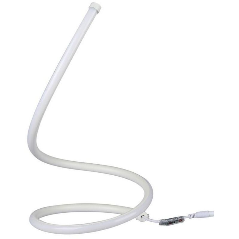 foto del prodotto lampada led da tavolo 17w cavo di alimentazione e interruttore con presa eu colore bianco 3000k v tac