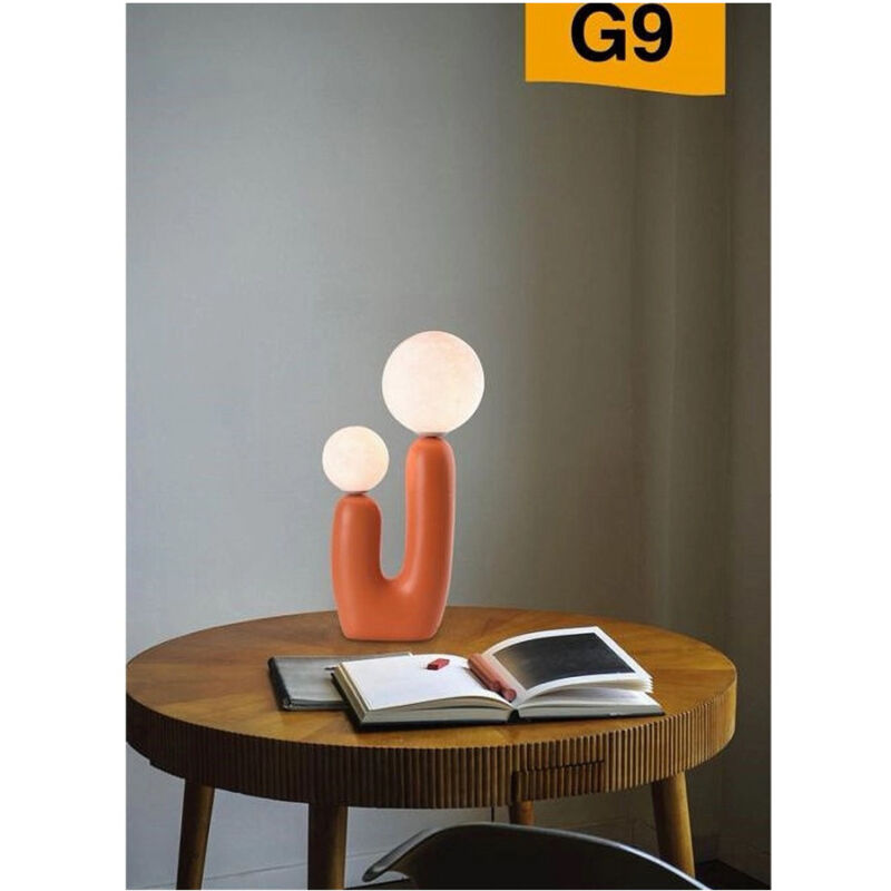 foto del prodotto lampada led da tavolo lume alien attacco 2xg9 max 60w ip20 varie colorazioni d14 arancione trade shop traesio