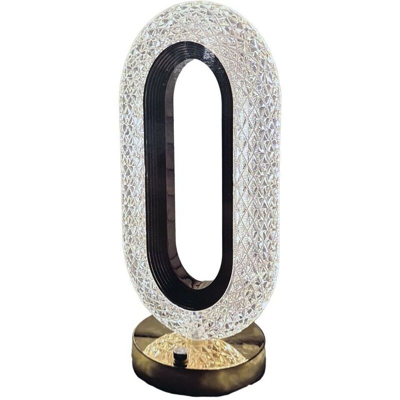 foto del prodotto lampada led da tavolo ricaricabile usb tipo cristallo atmosfera diamante touch