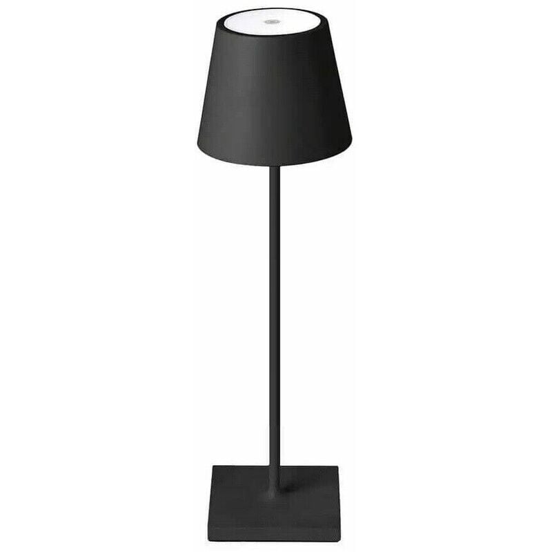 foto del prodotto lampada led da tavolo senza fili ricaricabile usb con controllo soft touch wisdom nero nero
