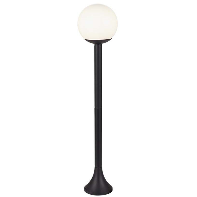 foto del prodotto lampada led da terra a lanterna con portalampada e27 colore nero opaco h 97cm ip44 v tac