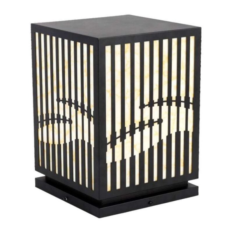 foto del prodotto lampada led decorativa con pannello solare e portalampada e27 corpo nero 230230365mm ip65 - v-tac