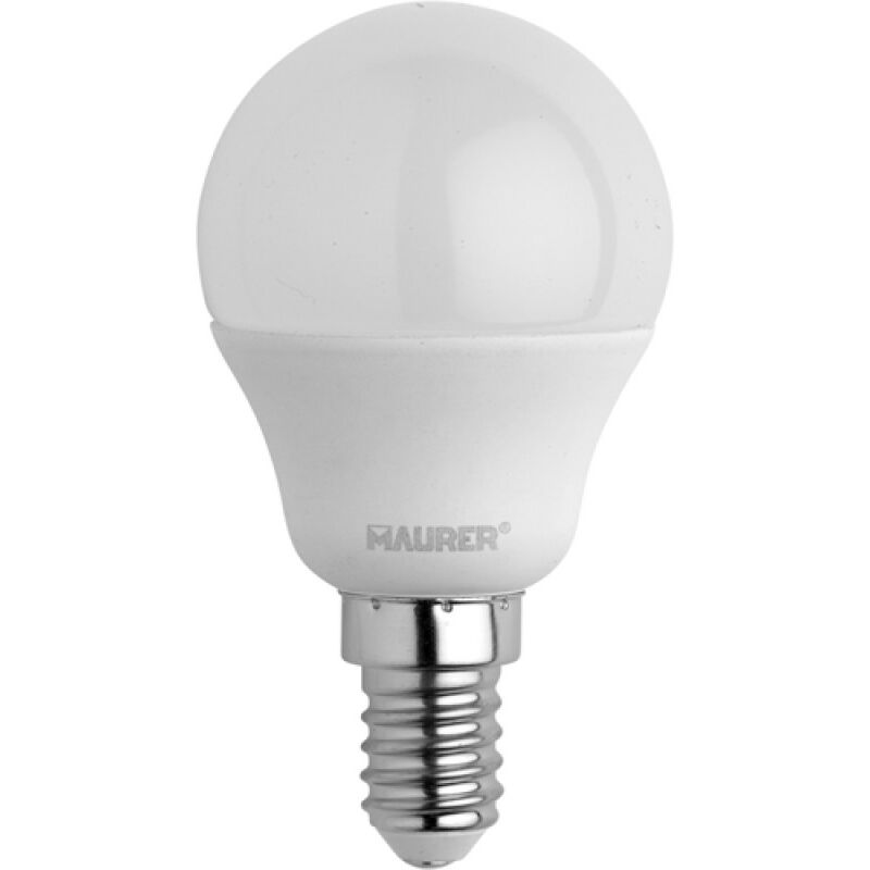 foto del prodotto lampada led dimmer. maurer sfera chiara e14 5w 470l 3000k l.calda