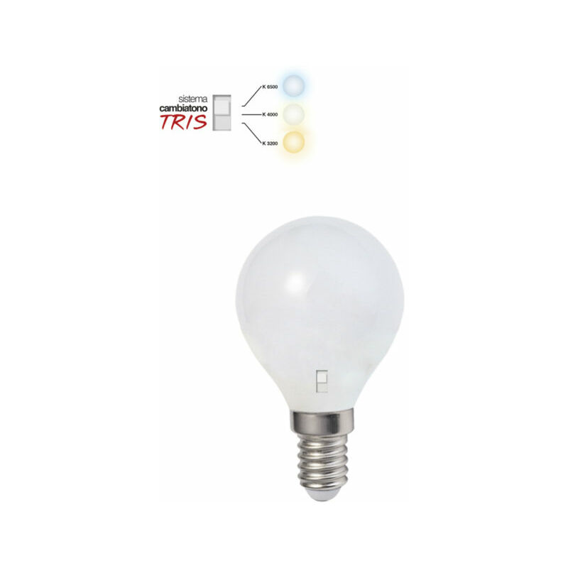 foto del prodotto lampada led e14 6,5w pvc tris cambiato tono luce calda neutra sto11004 bnc eco