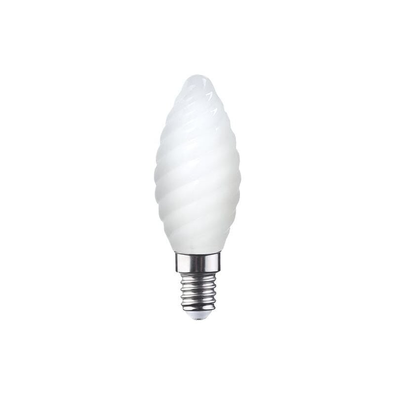foto del prodotto lampada led filamento maurer tortiglione milky e14 4,5w 470lm 4000k