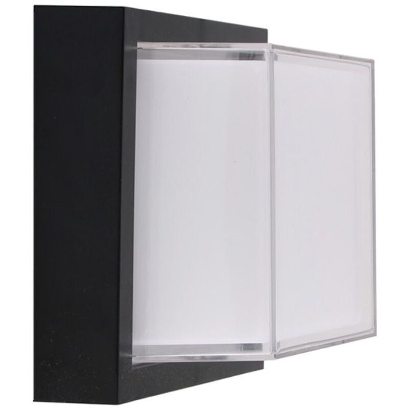 foto del prodotto lampada led fissaggio a muro 12w forma quadrata colore nero v tac vt 828 sq