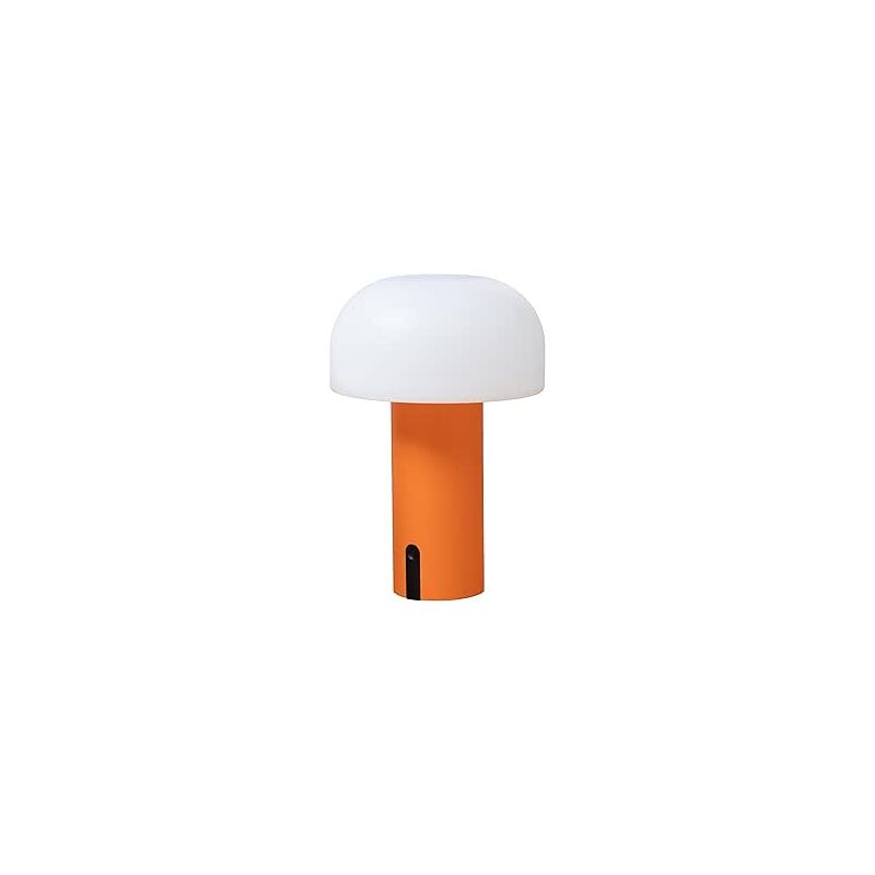 foto del prodotto lampada led fungo ricaricabile e dimmerabile arancione