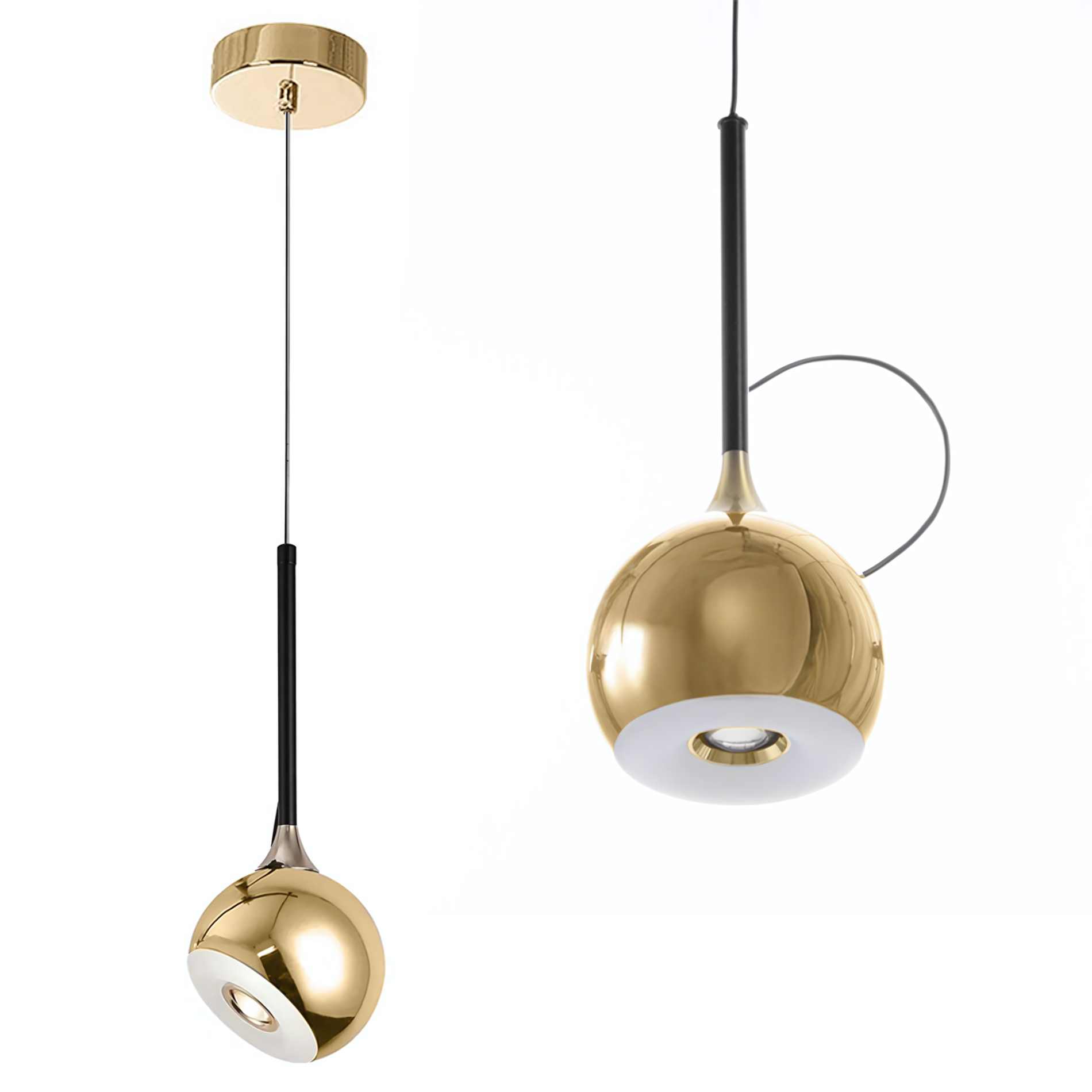 foto del prodotto lampada led g086-1cp gold