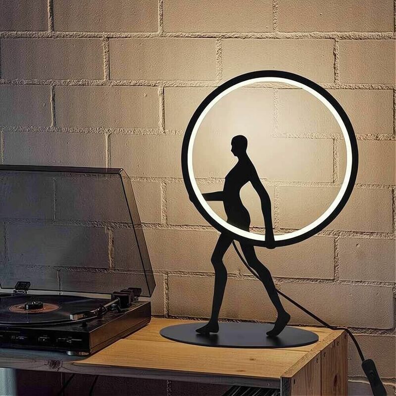 foto del prodotto lampada led luce naturale lume da tavolo scrivania 9 watt scultura corpo umano