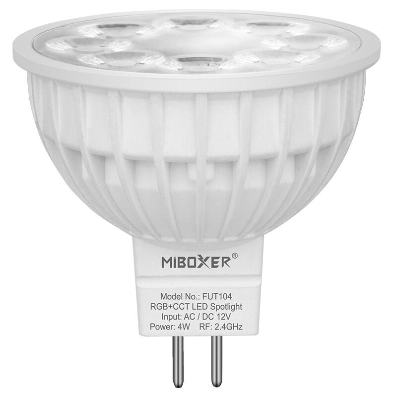 foto del prodotto lampada led mr16 4w 400lm 25 50mm rf 2,4ghz rgb cct 2700k 6500k 104