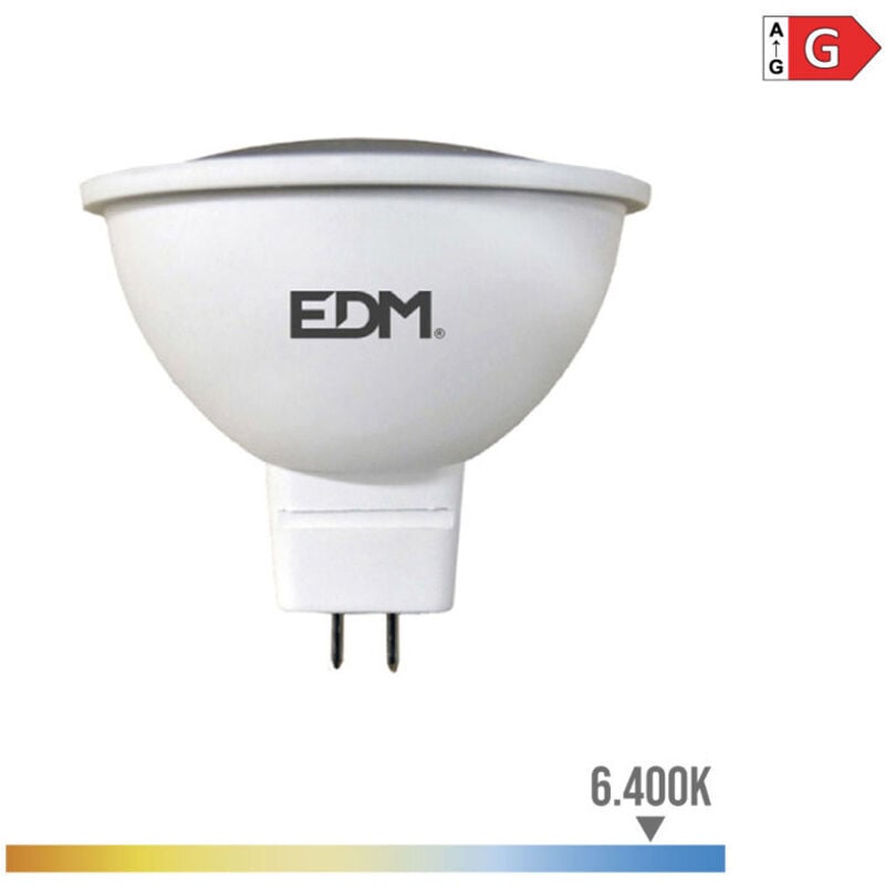 foto del prodotto lampada led mr16 gu5.3 12 5w 12v 450 450lm 64 6400kfralatn luce fredda5 5x5cm