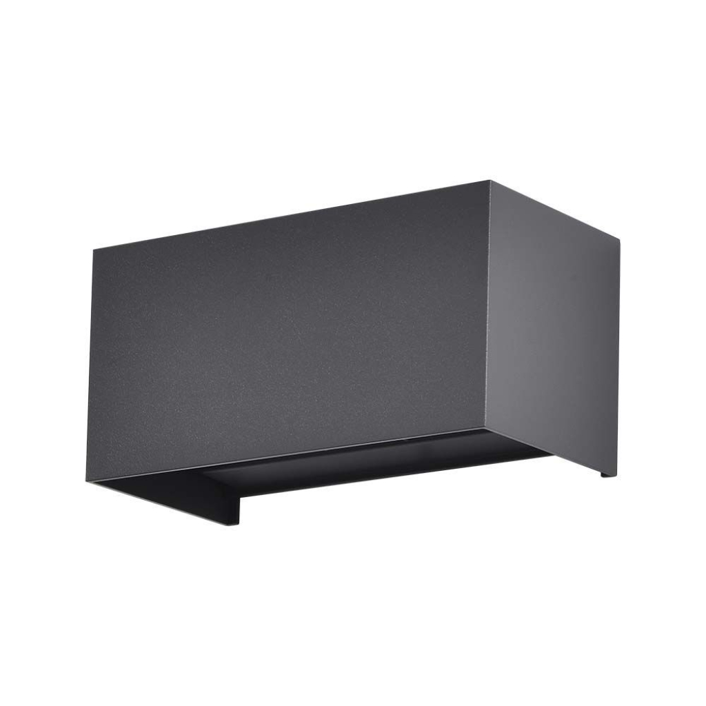 foto del prodotto lampada led muro 24w 110lm w doppio fascio regolabile colore nero 3000k ip65 v tac