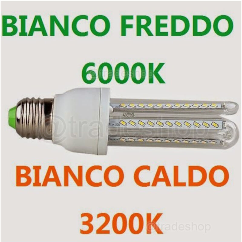 foto del prodotto lampada led nuovo e27 3014 smd 7w bianco freddo e bianco caldo bianco freddo e14 trade shop traesio