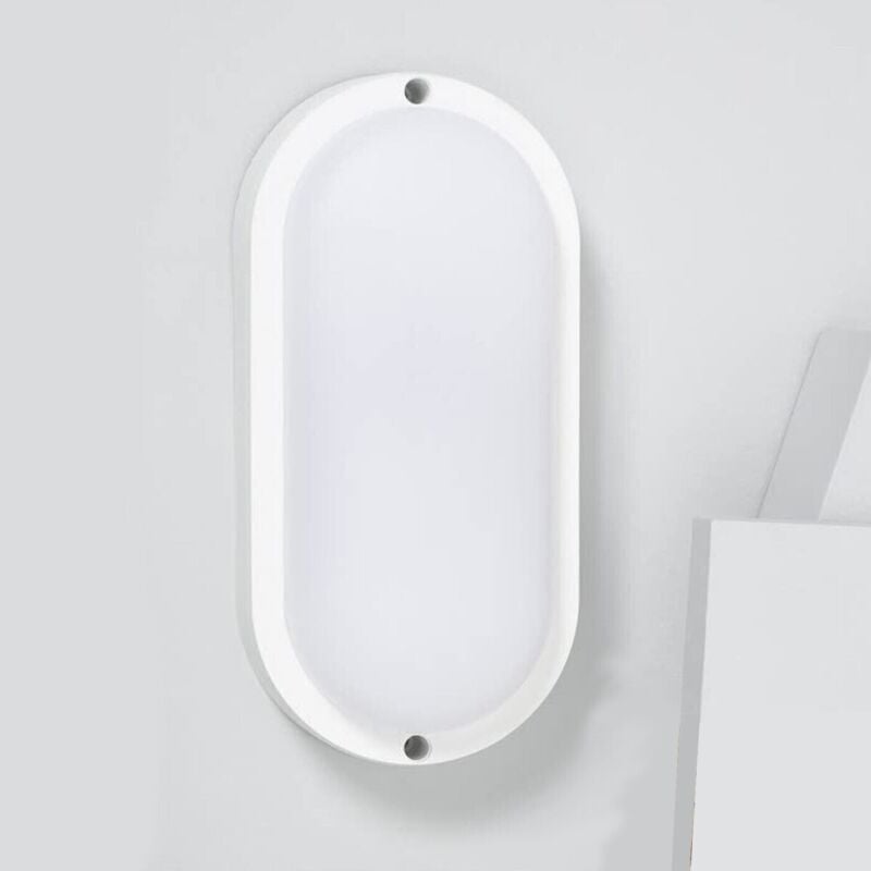 foto del prodotto lampada led parete applique ovale 12w luce naturale 4000k interni esterni fc103