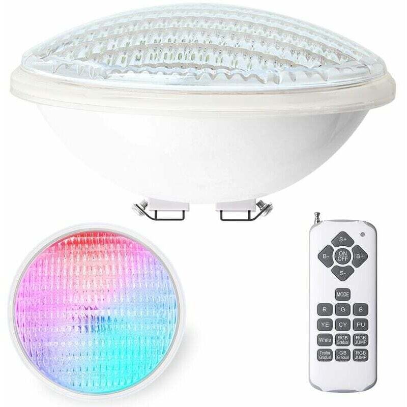 foto del prodotto lampada led per piscina 12w par56 impermeabile ip68 rgbw lampada per piscina luce sommergibile faretto led a colori 12v dc ac con telecomando 7