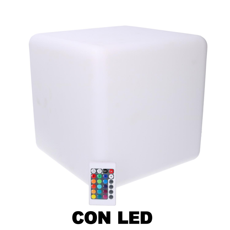 foto del prodotto lampada led plastica ricaricabile multicolor quadro cm 30x30h30