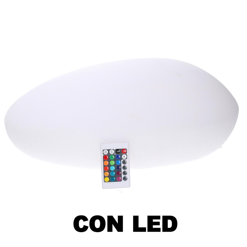 foto del prodotto lampada led plastica ricaricabile sassomulticolor cm 40x30h15