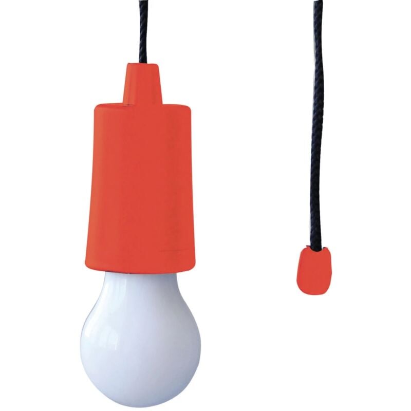 foto del prodotto lampada led portatile con corda appendibile rossa