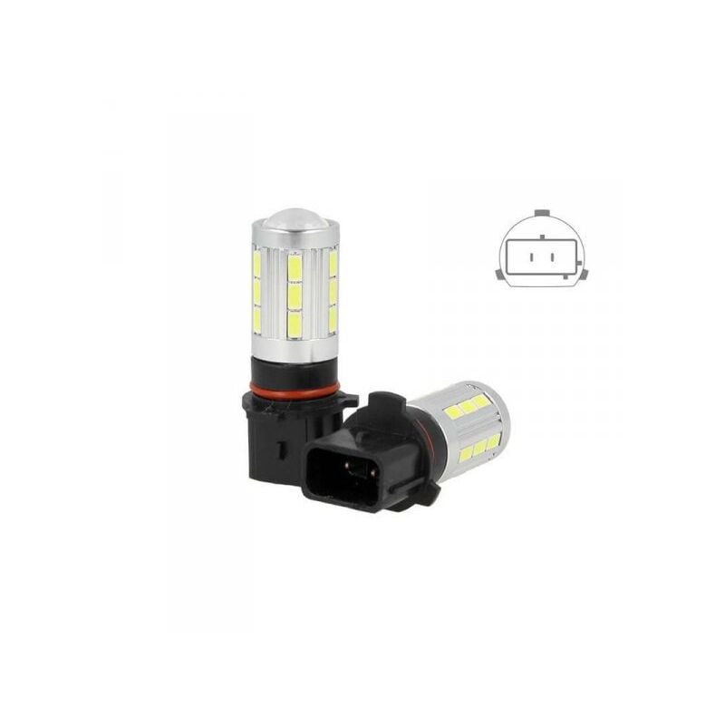 foto del prodotto lampada led psx26w h28w bianco per fendinebbia auto 12v 5w con lente ingrandimento 21 smd 5730