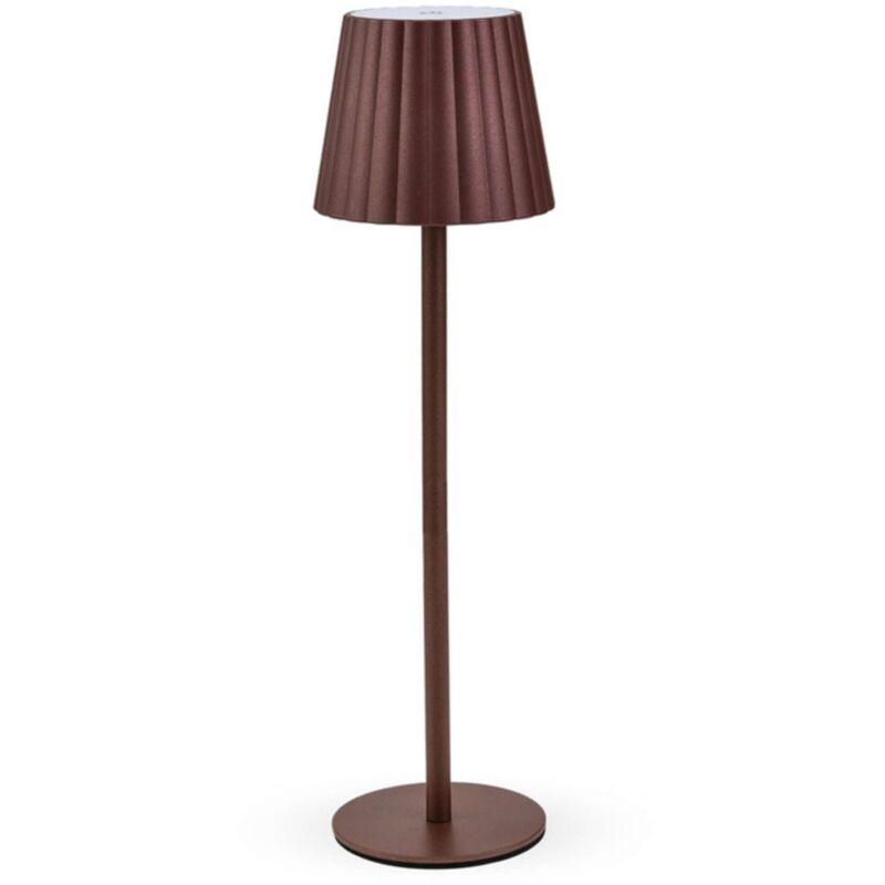 foto del prodotto lampada led ricaricabile da tavolo aurora ruggine - 12 pezzi