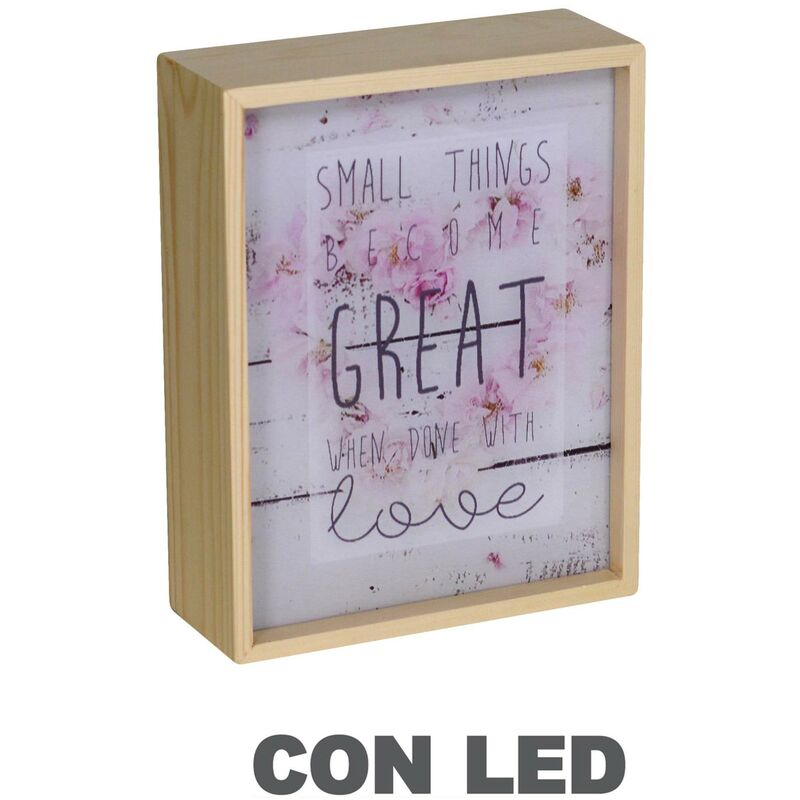 foto del prodotto lampada led scritte cm 20x8h26