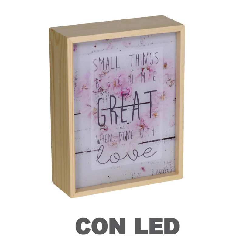 foto del prodotto lampada led scritte cm20x8h26