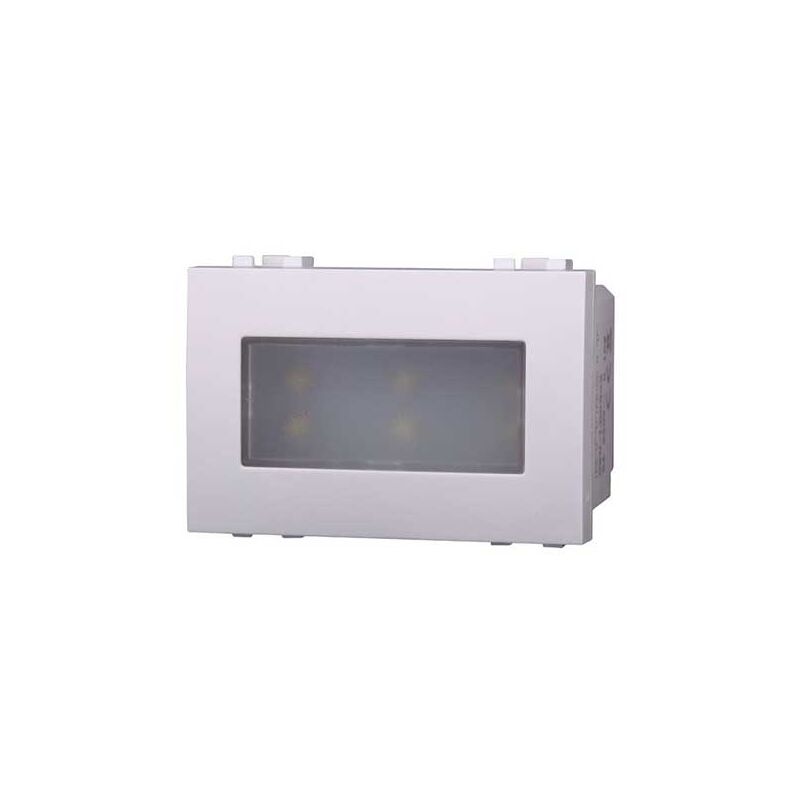 foto del prodotto lampada led segnapasso 2.4w 220v luce bianco freddo 6000k da incasso compatibile bticino livinglight colore bianco