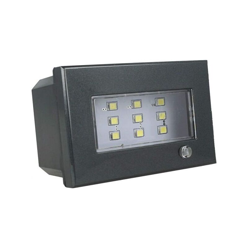 foto del prodotto lampada led segnapasso 3m 220v con sistema emergenza nero compatibile con bticino axolute