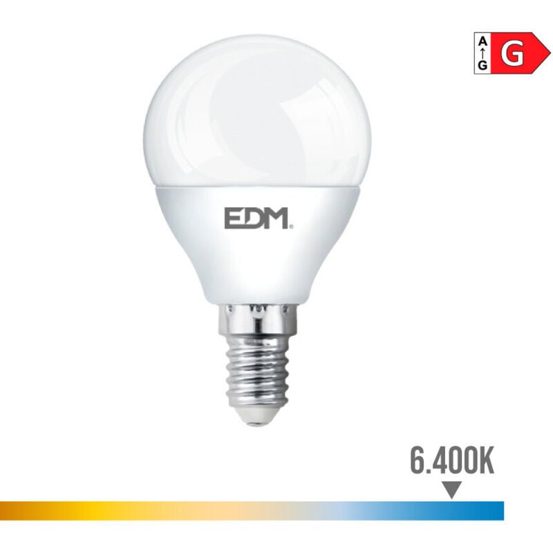 foto del prodotto lampada led sferica e1414 6w 500 500lm 64 6400kfralatn luce fredda4 4,5x8,2cm