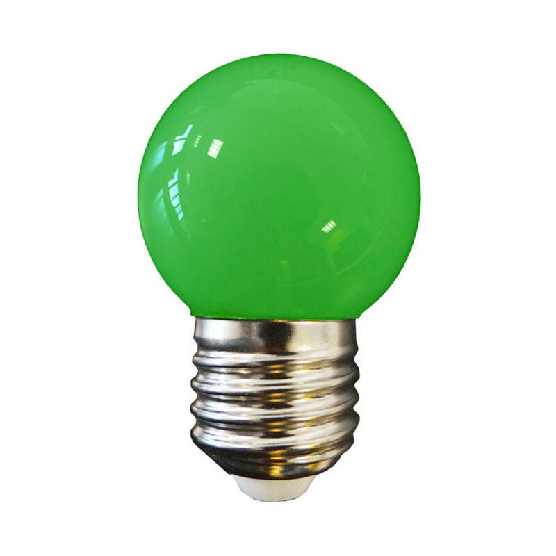 foto del prodotto lampada led sferica e27 1 1w ver luce verde 80 80lm 45x69mm