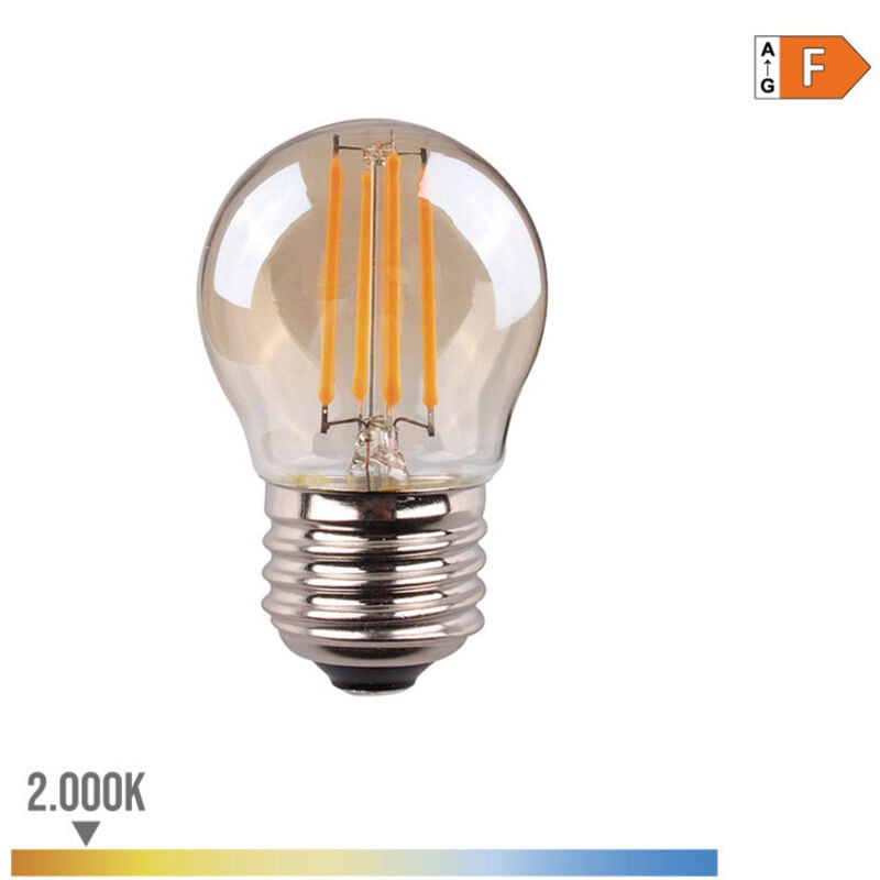 foto del prodotto lampada led sferica vintage ver vetro fralatn e27 4.5 4.5w fralatn 400lm fralatn 2000k fralatn 4.5x7.8cm