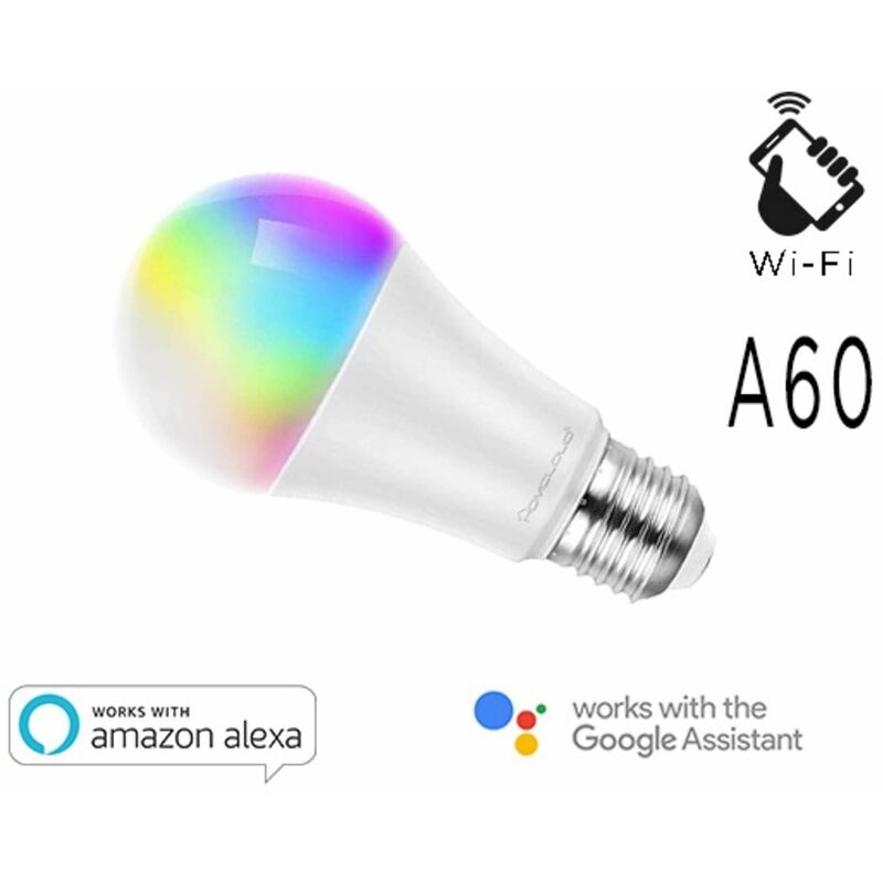 foto del prodotto lampada led smart ee 9we2760r rgb bianco caldo e27 a60 dimmerabile wifi alexa e google home