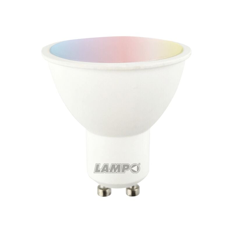 foto del prodotto lampada led smd 6w 230v rgb 4000k con telecomando infrarossi