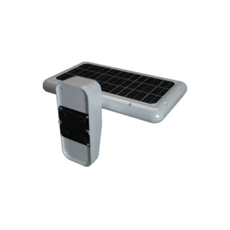 foto del prodotto lampada led solare 15w da muro rettangolare con batteria lifepo4 3.2v colore nero cct 6000k 4000k ip65 v tac